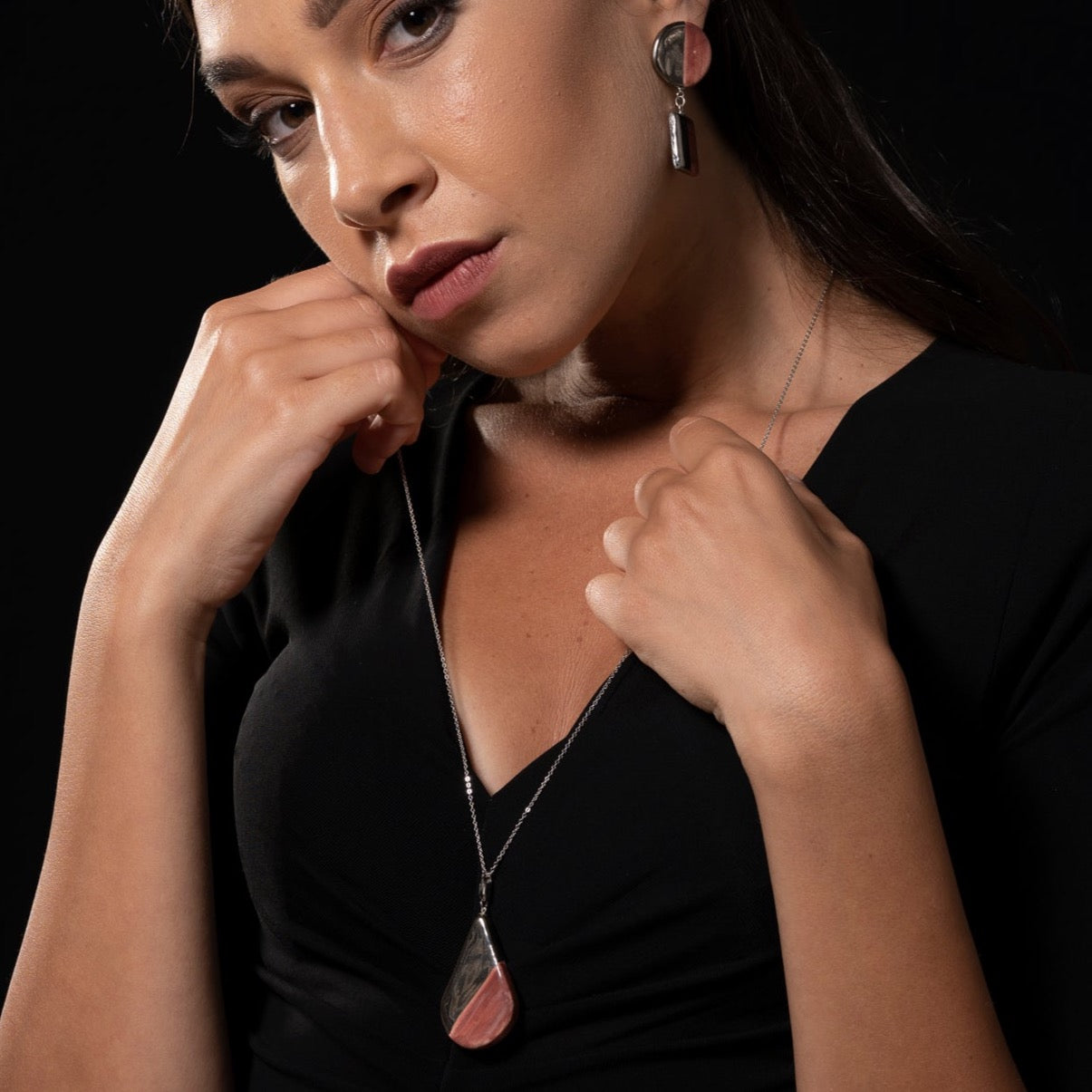 Platinum drop pendant