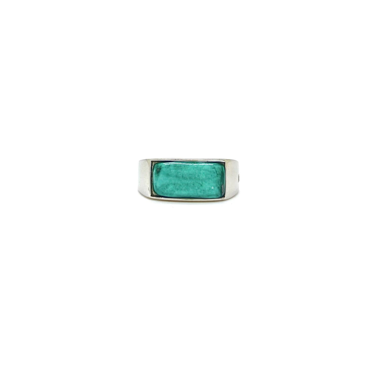 Anillo mini Mattonella azul y dorado con estampado