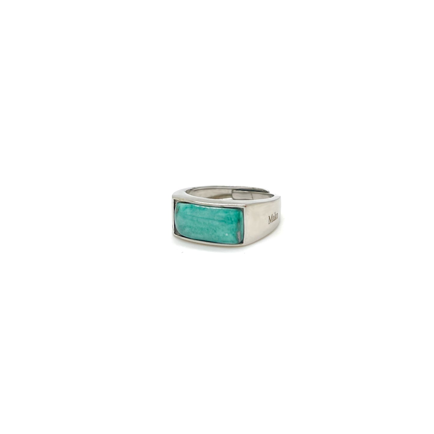 Anillo mini Mattonella azul y dorado con estampado