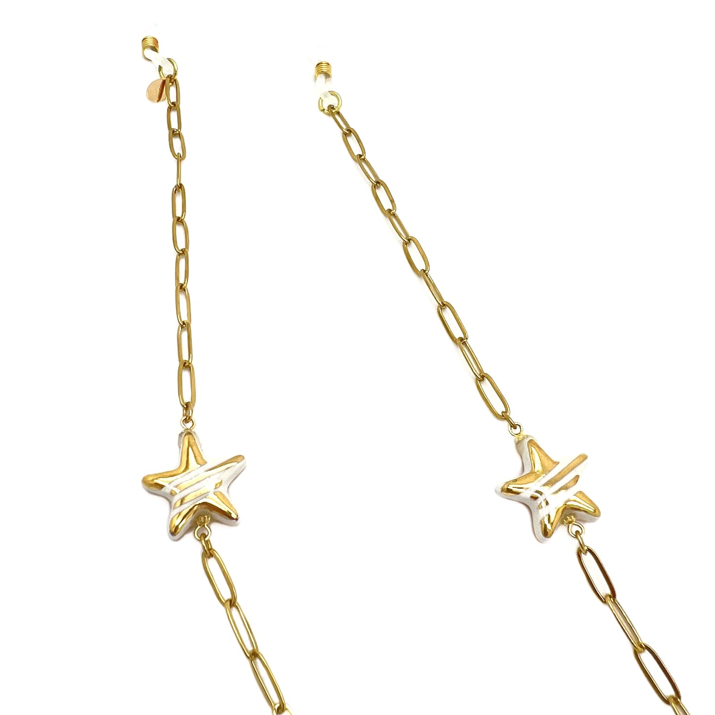 Catenella occhiali con stelle in oro