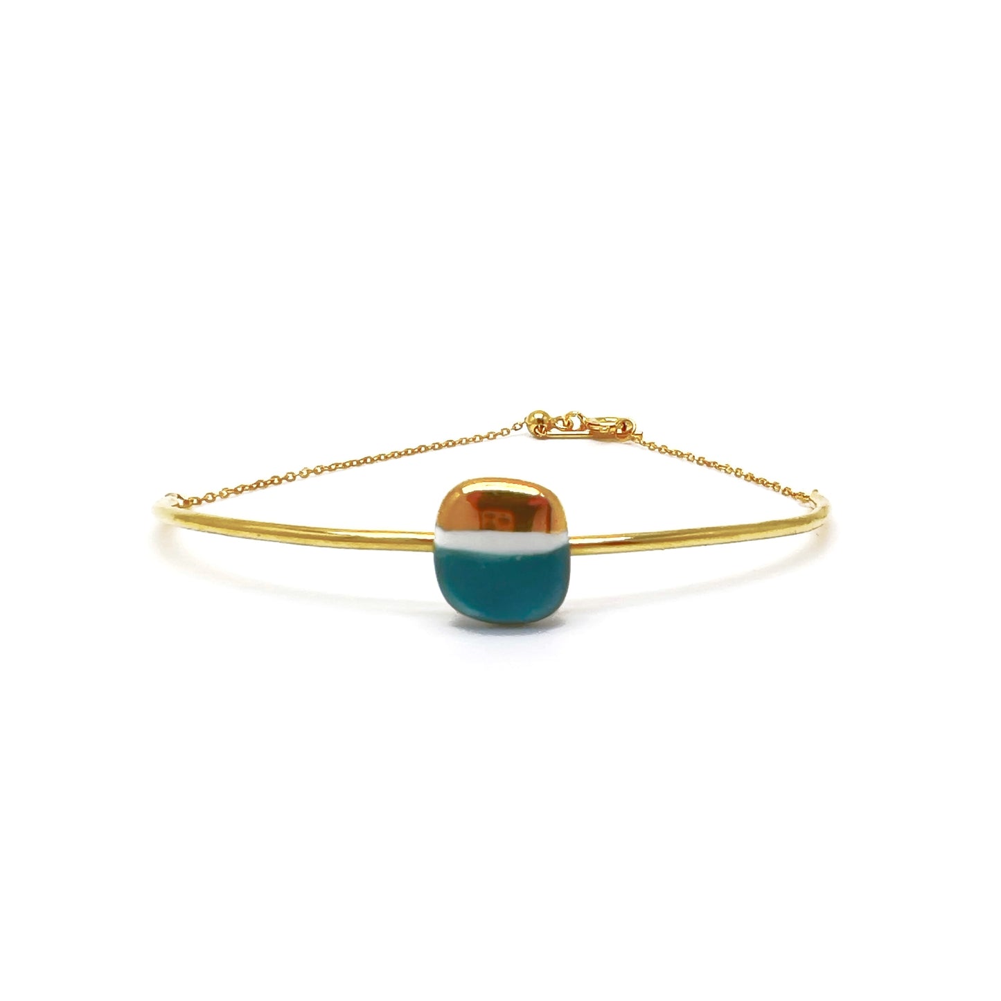 Gold and red fish bracelet