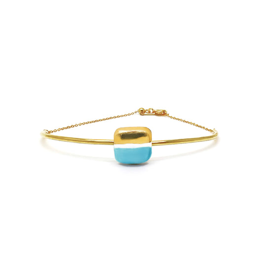 Gold and red fish bracelet