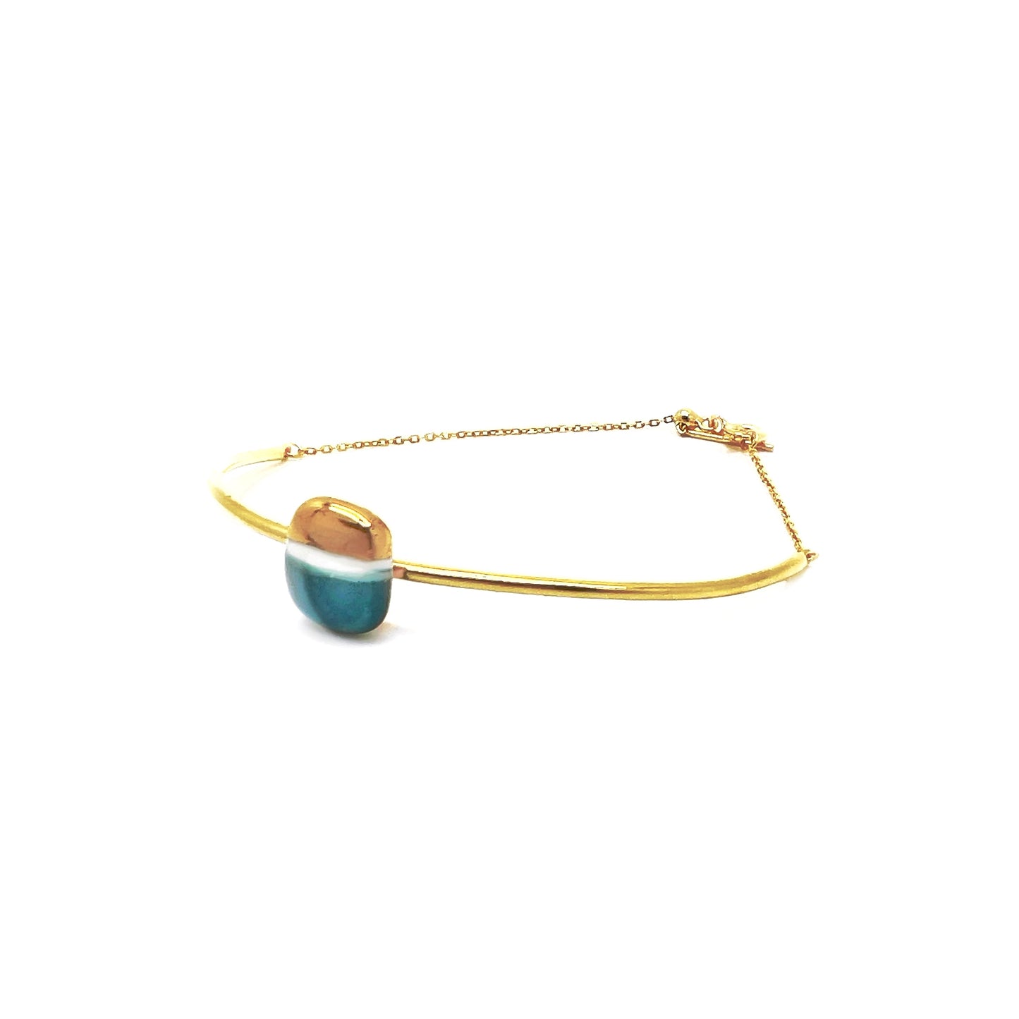 Gold and red fish bracelet