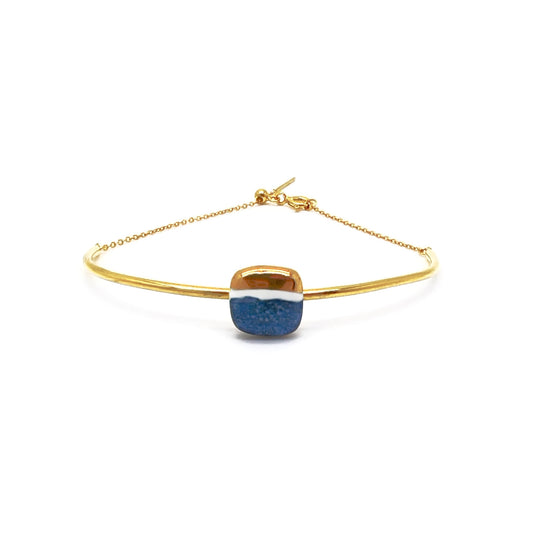 Bracciale Mattonella blu classico e oro