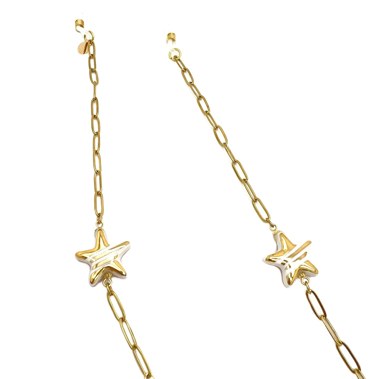 Glasses chain with gold stars