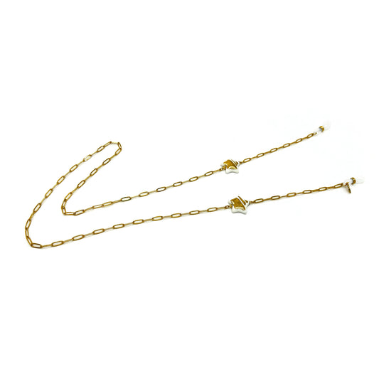 Glasses chain with gold stars