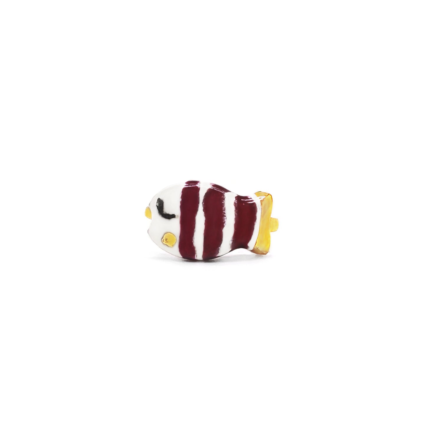 Anello Pesciolino rosso vietri e oro