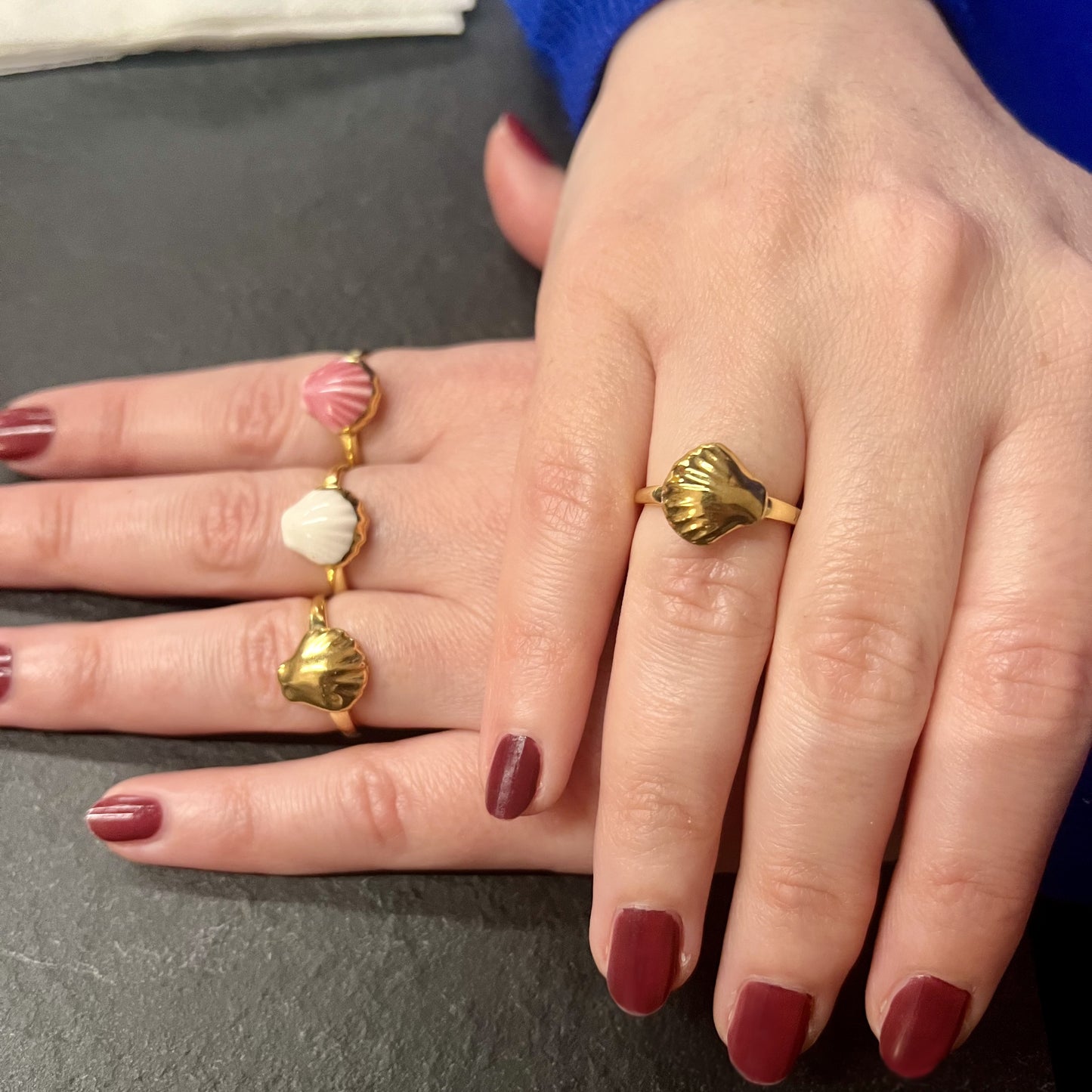 Anello conchiglia oro