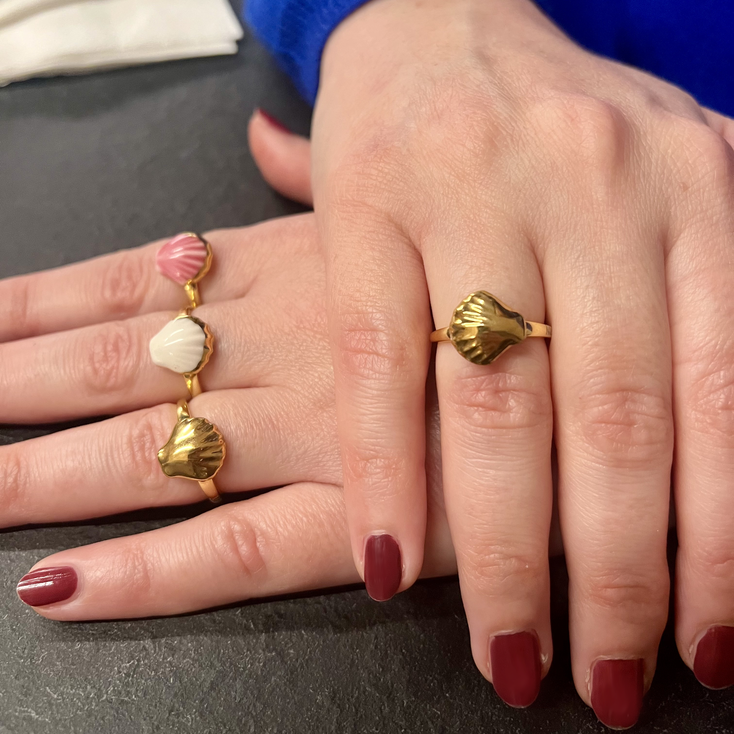 Anello conchiglia oro