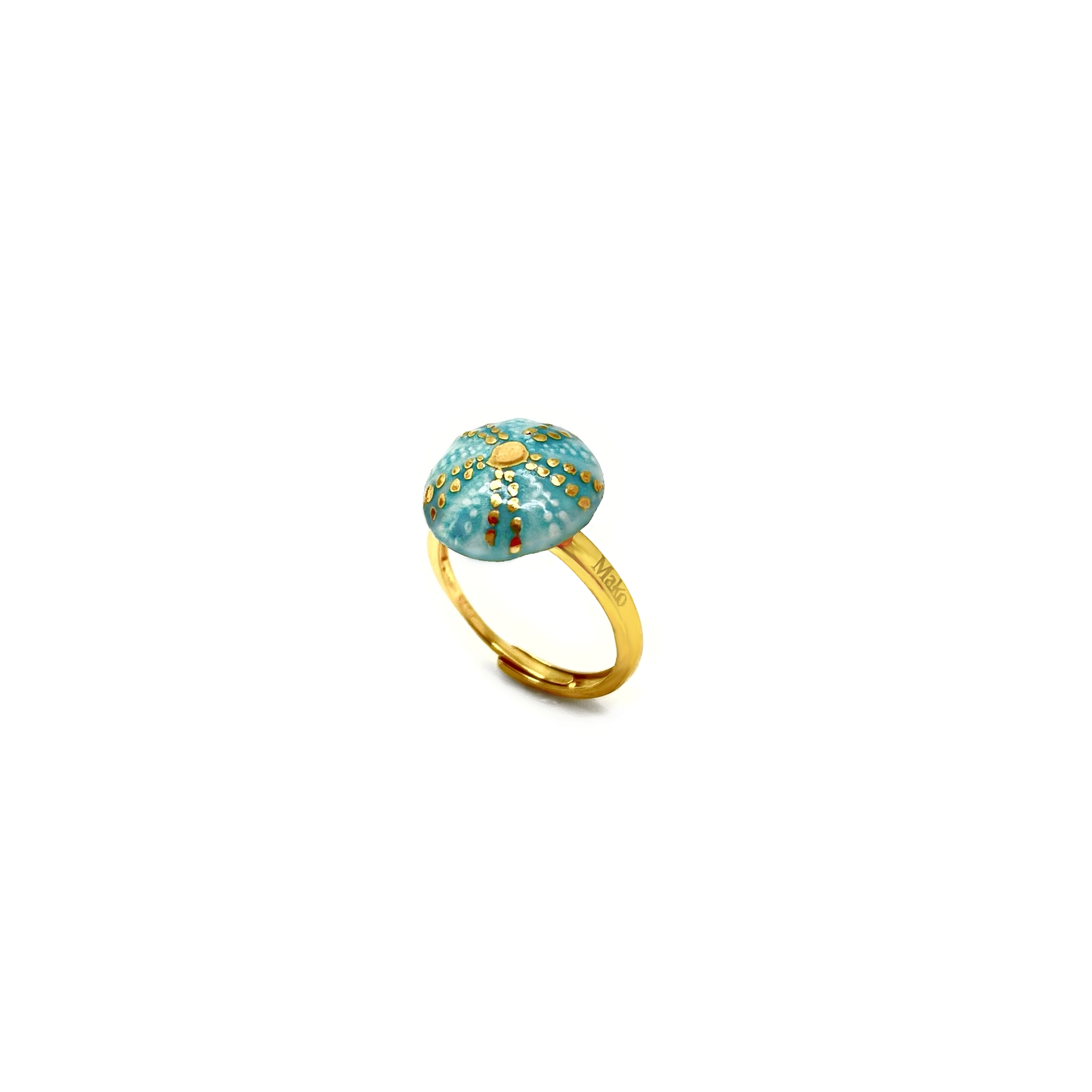 Anello riccio acquamarina e oro