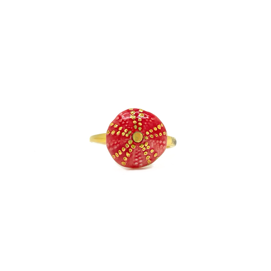 Anello riccio rosso e oro