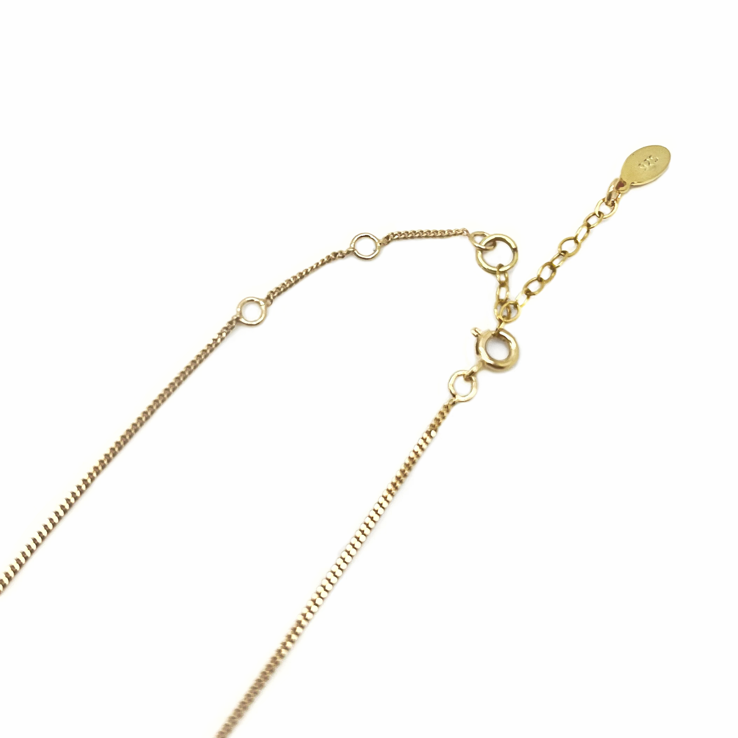 Classic gold and blue striped fish necklace