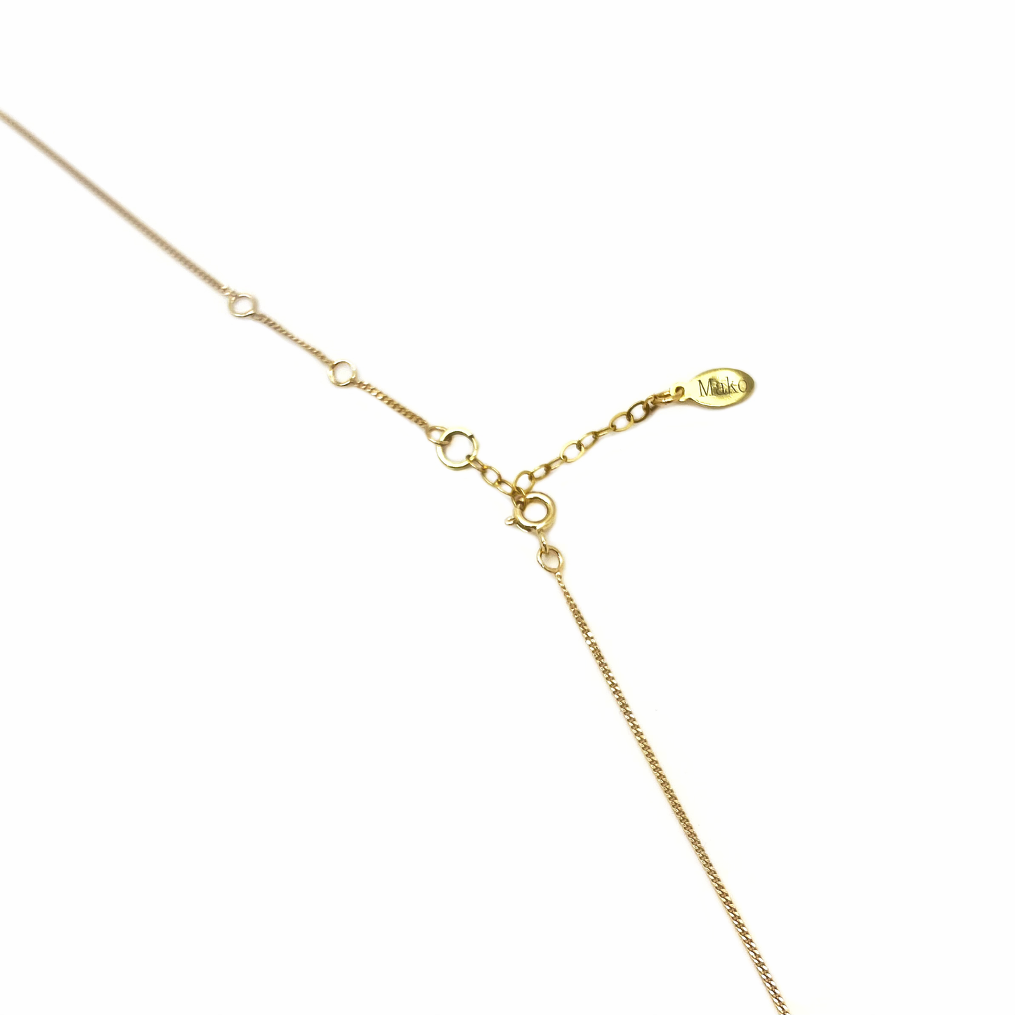 Classic gold and blue striped fish necklace