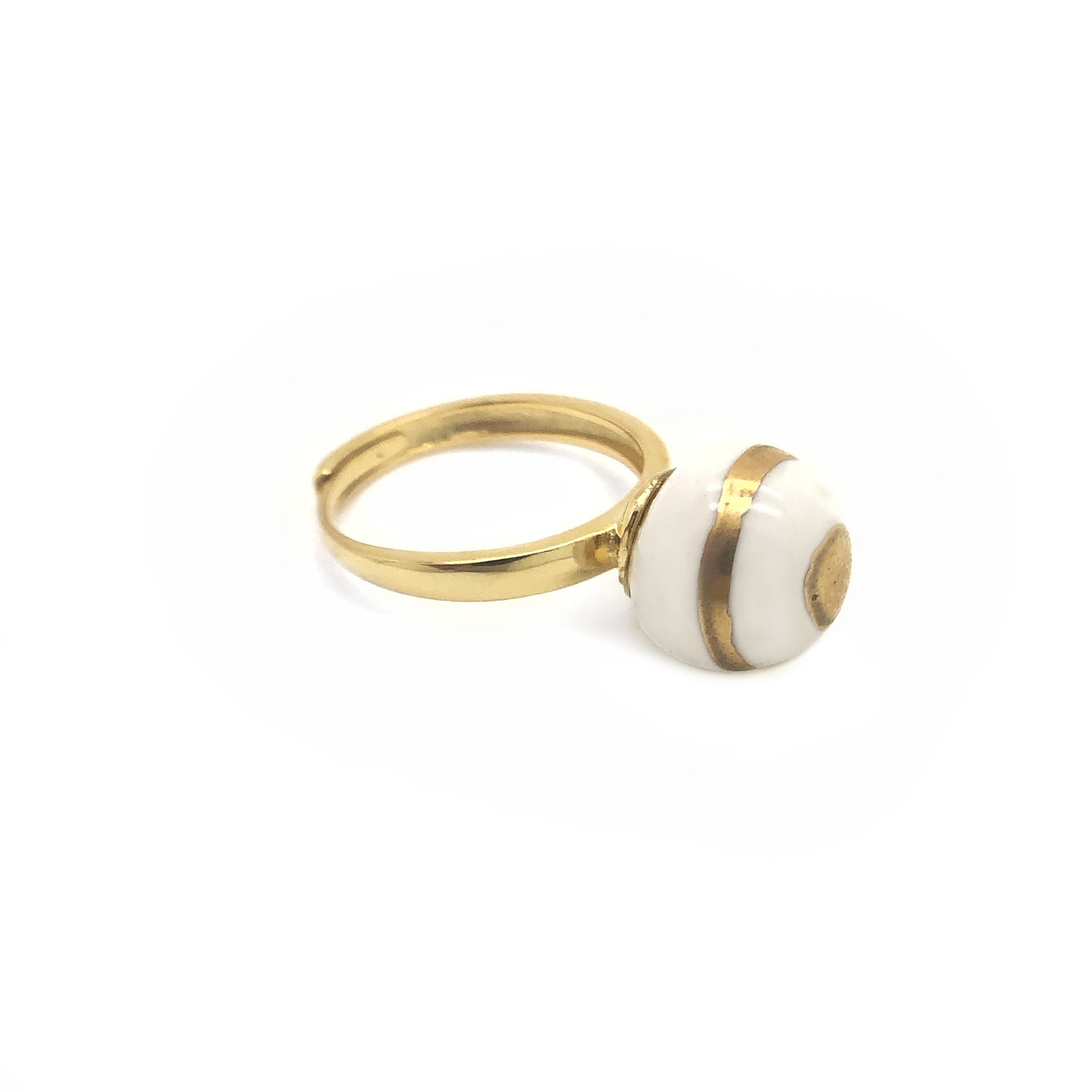 anello perla bianco e oro