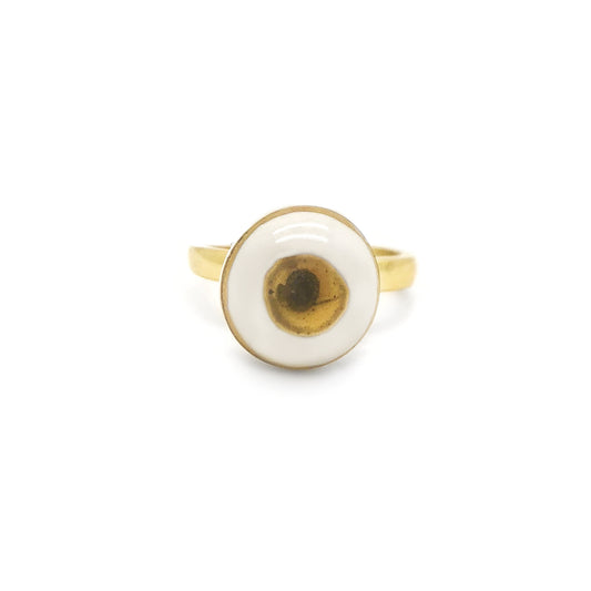 anello perla bianco e oro