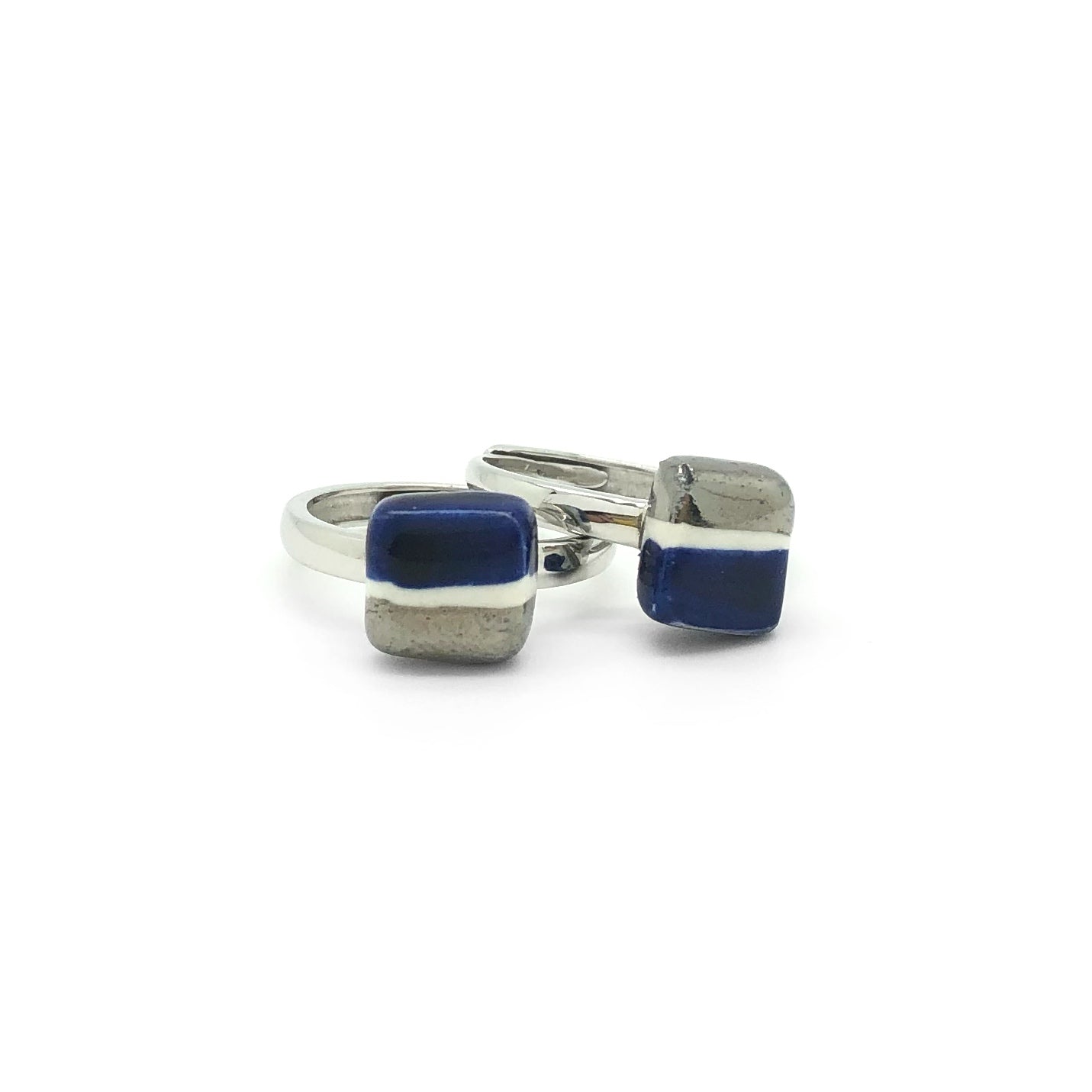 anello argento blu