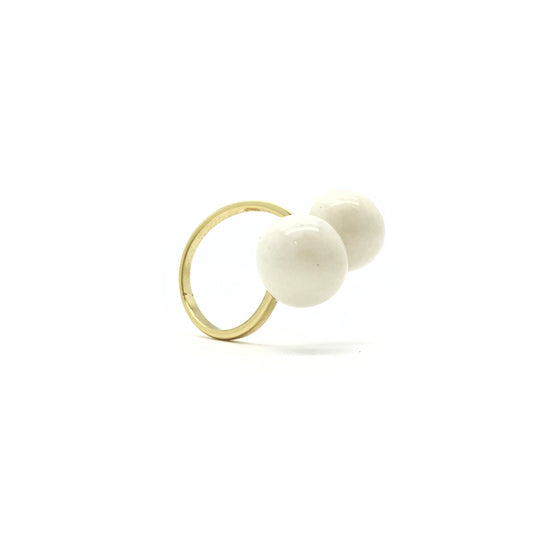 anello bianco e oro