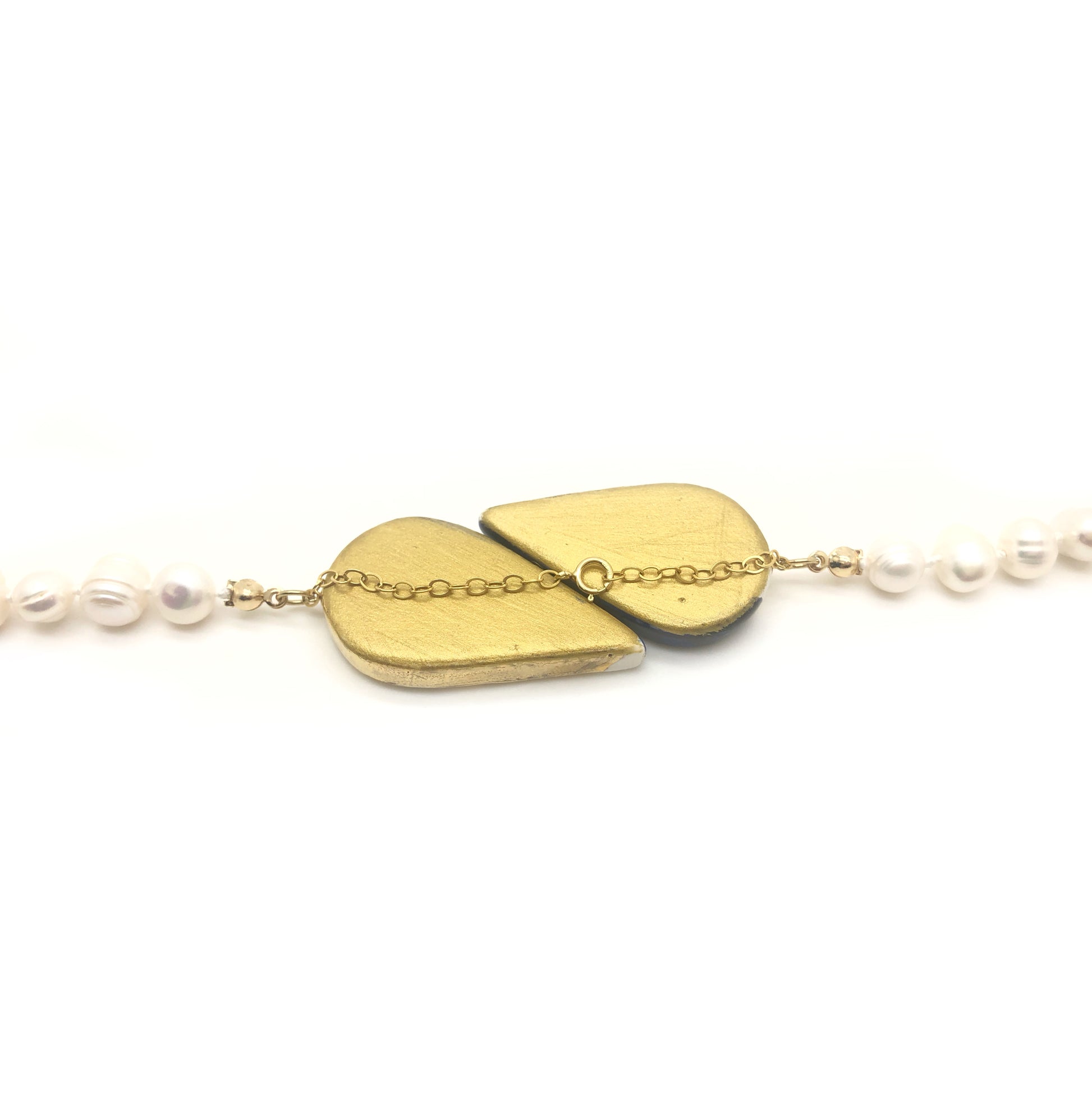 collana ceramica oro